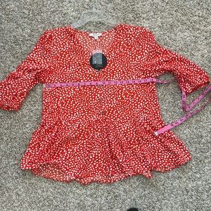 Mittoshop short sleeve top with peplum